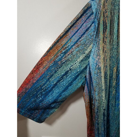 Azalea By Firmiano 4X Multicolor Abstract Print Tunic Top - Picture 2 of 10